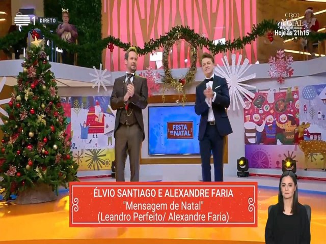 Alexandre Faria e Élvio Santiago em 10 programas de TV em Dezembro