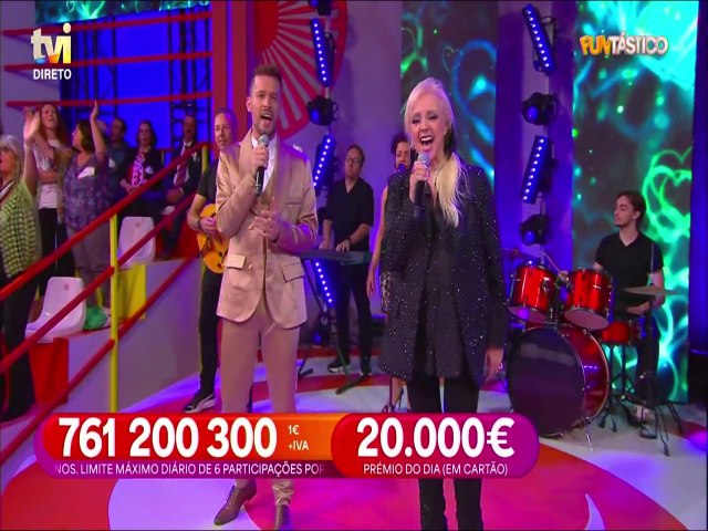 Élvio Santiago e Ágata no "Funtastico"